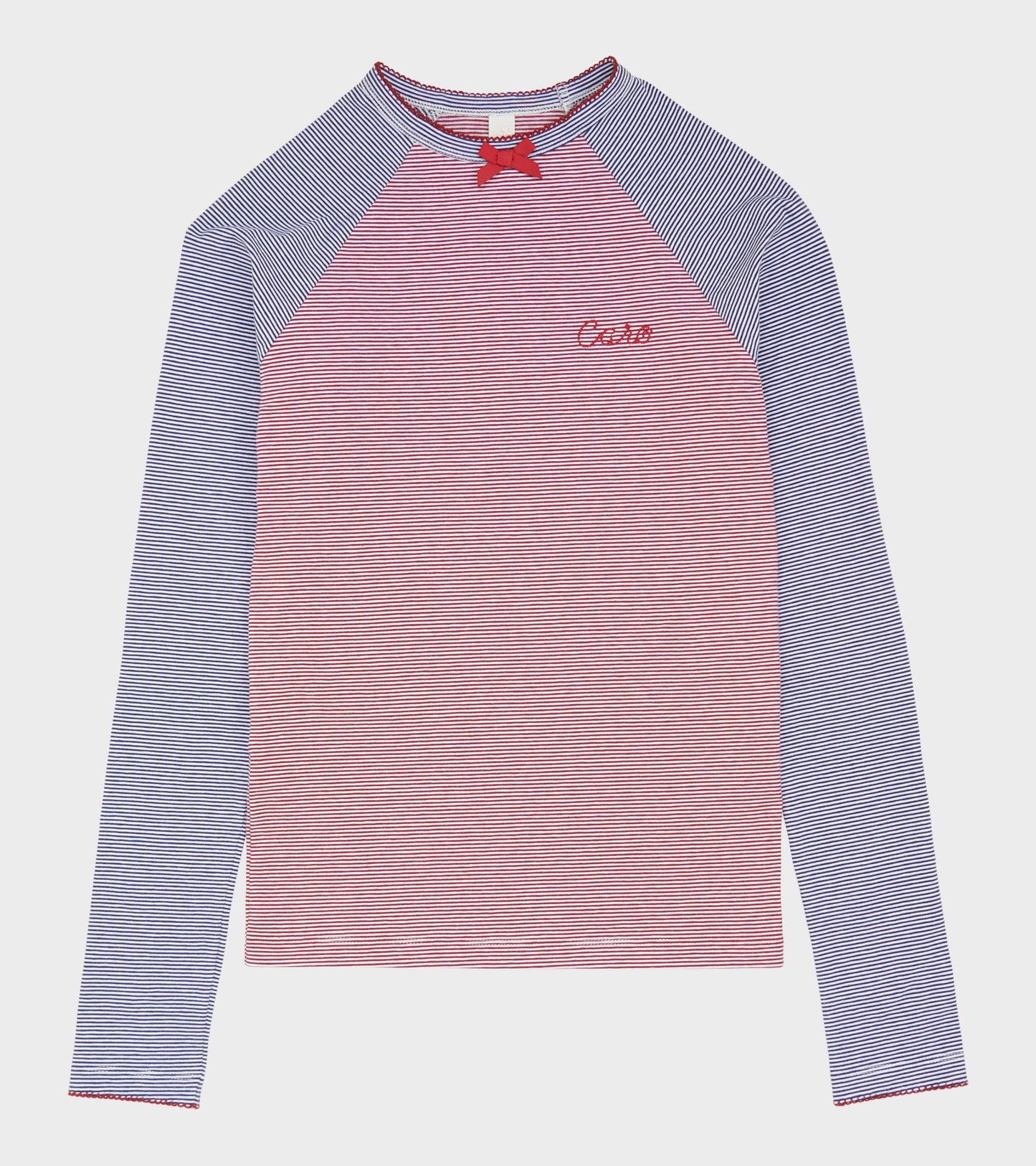 Baseball Tee Jersey Red/Navy Striped