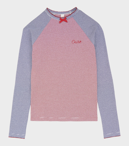 Baseball Tee Jersey Red/Navy Striped