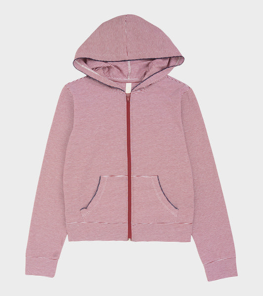 Hoodie Jersey Red Striped
