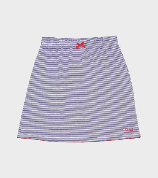 Skirt Jersey Navy Striped