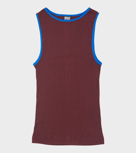 101 Tank Top Kontrast Aubergine/Klein