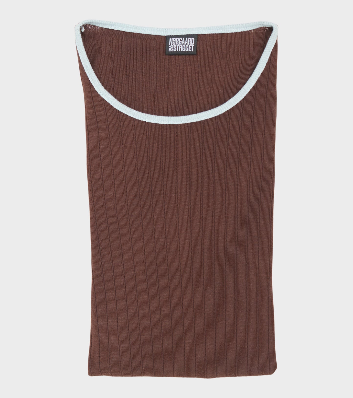 101 Rib Kontrast Brown/Light Blue