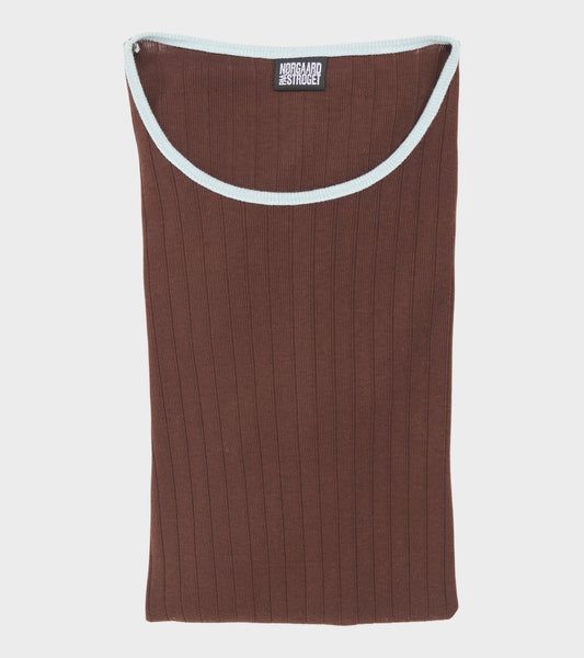 101 Rib Kontrast Brown/Light Blue