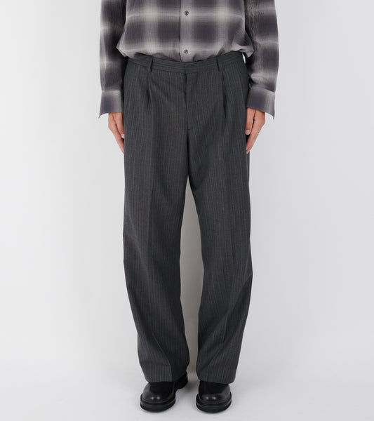 Wide Pleated Trousers Anthracite