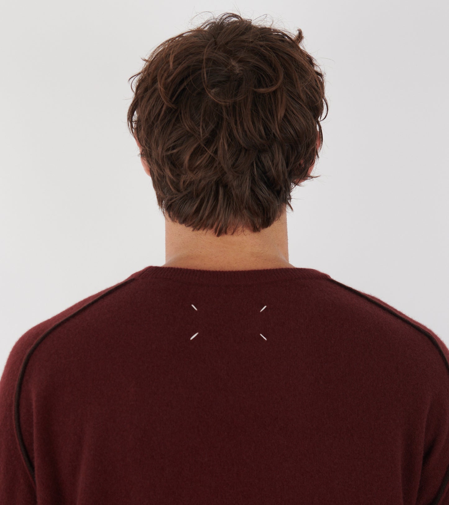 Virgin Wool Crewneck Sweater Burgundy