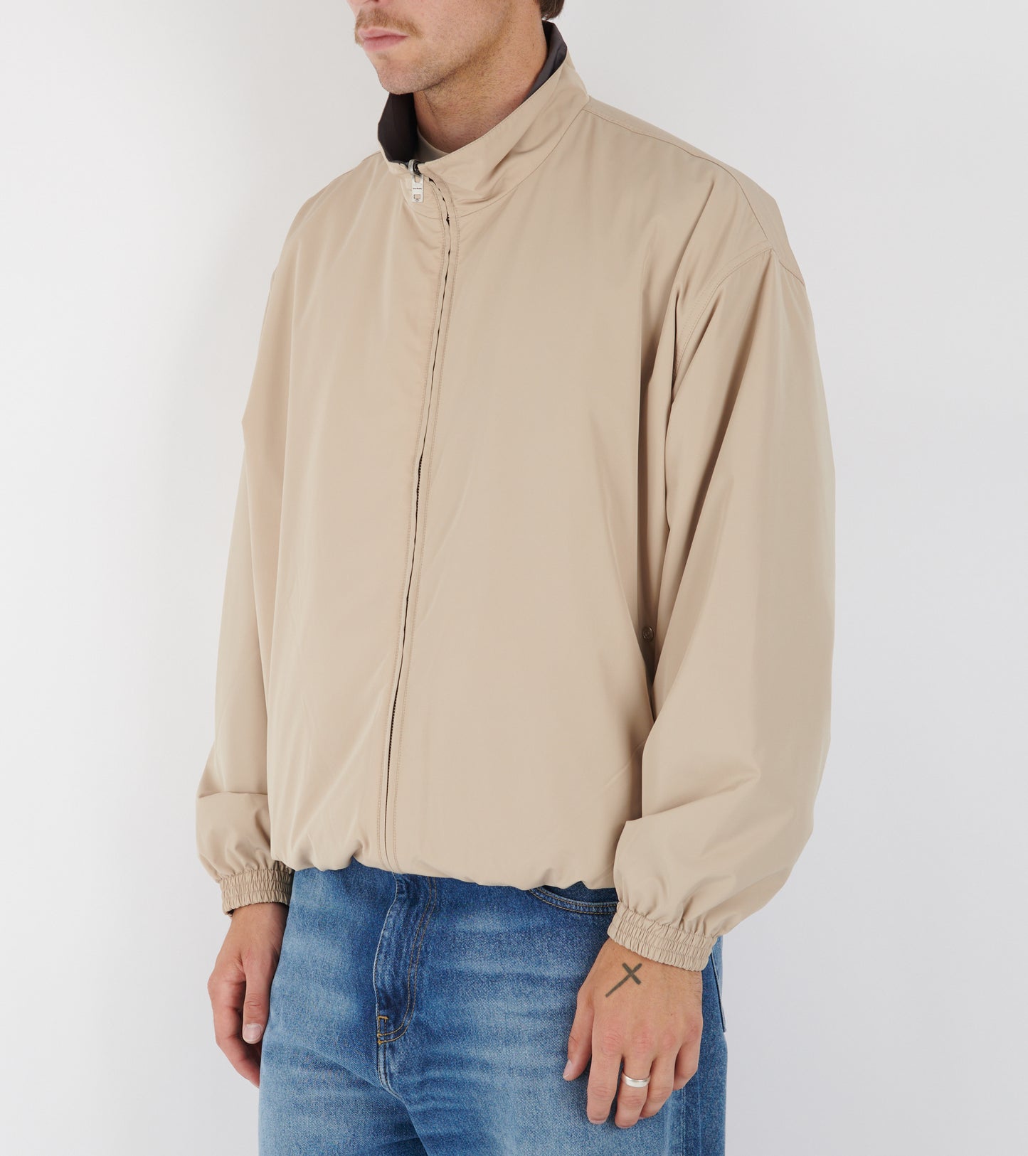 Reversible Logo Jacket Beige