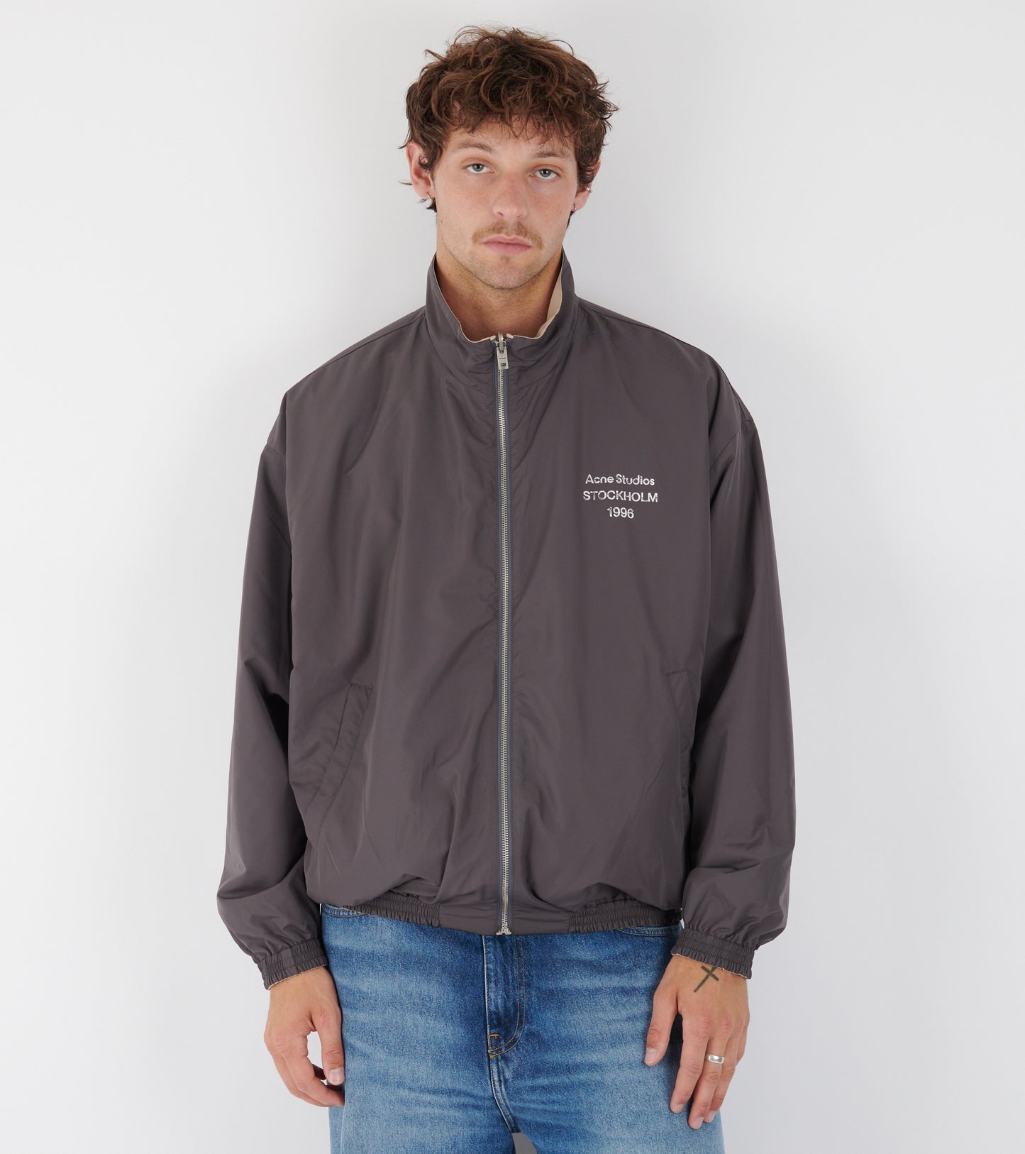 Reversible Logo Jacket Beige