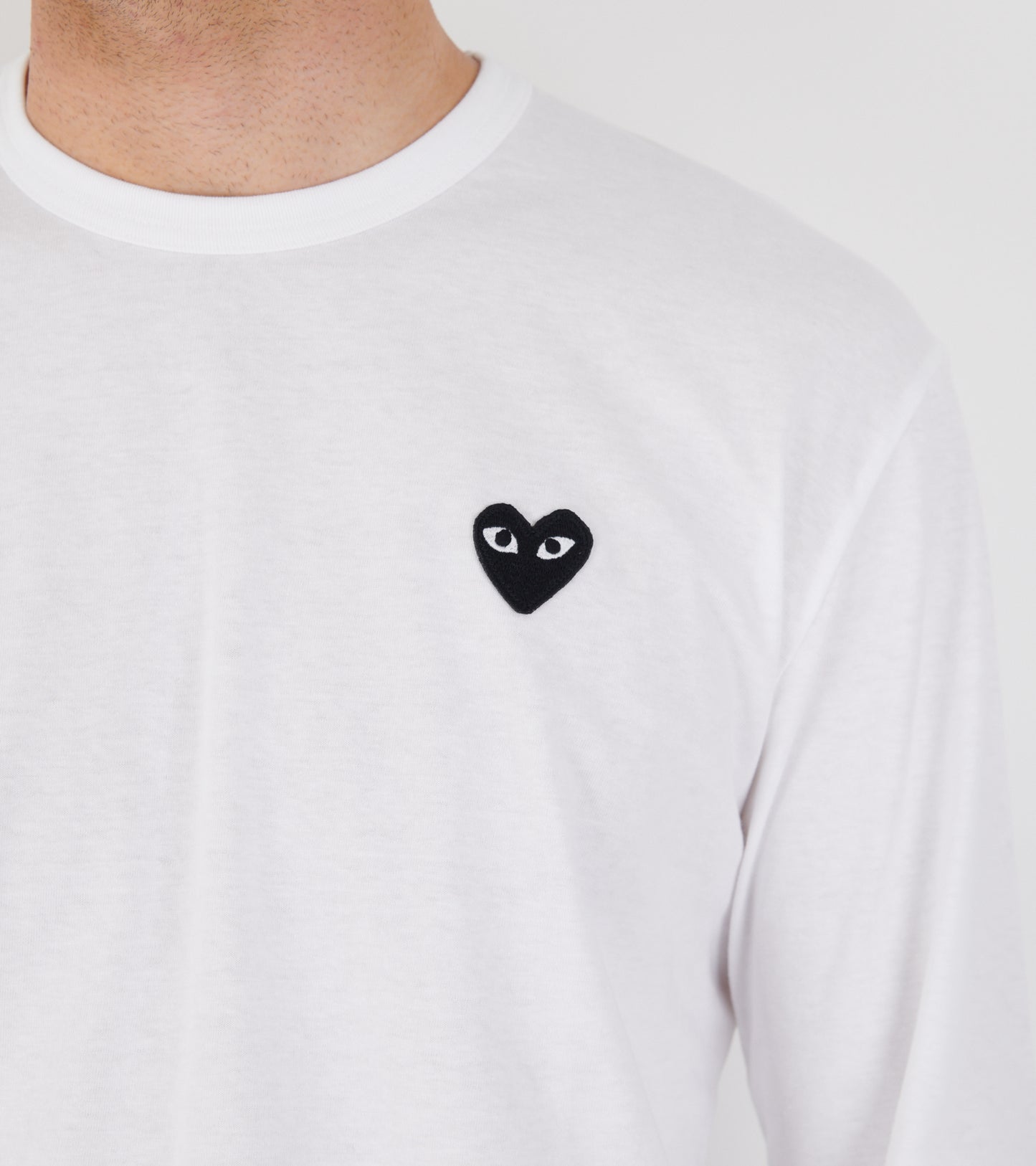 U Black Heart LS T-shirt White