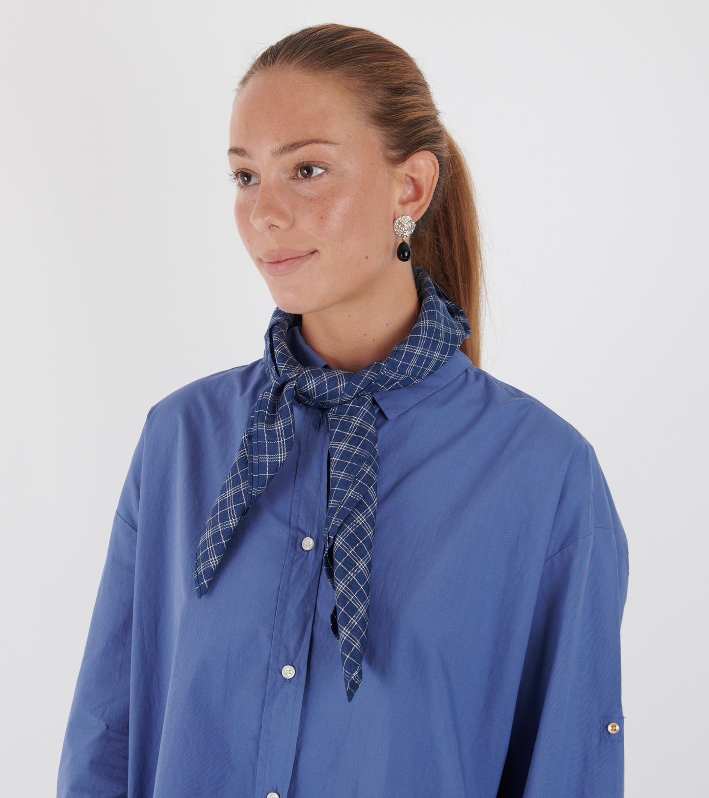 Colton Silk Scarf Mix Navy