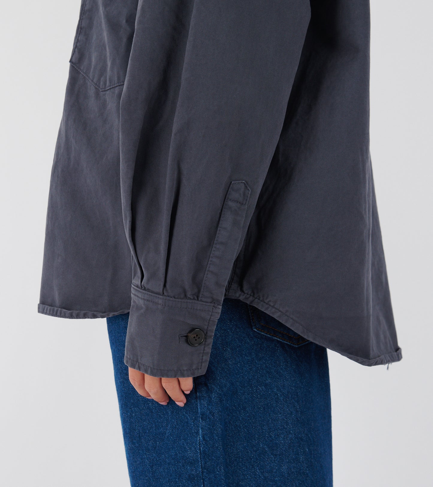 Casy Shirt Cotton Washed Slate