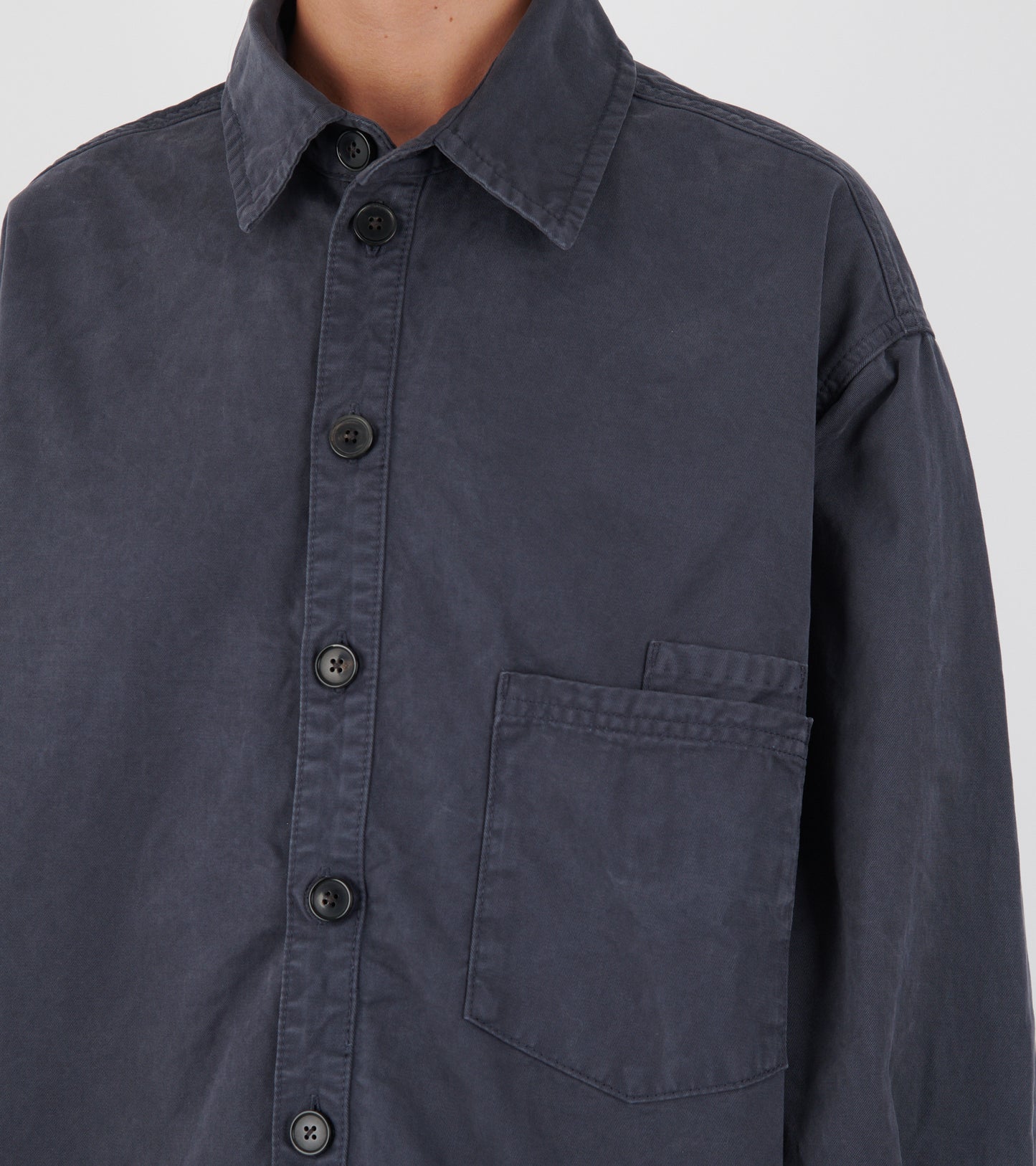 Casy Shirt Cotton Washed Slate