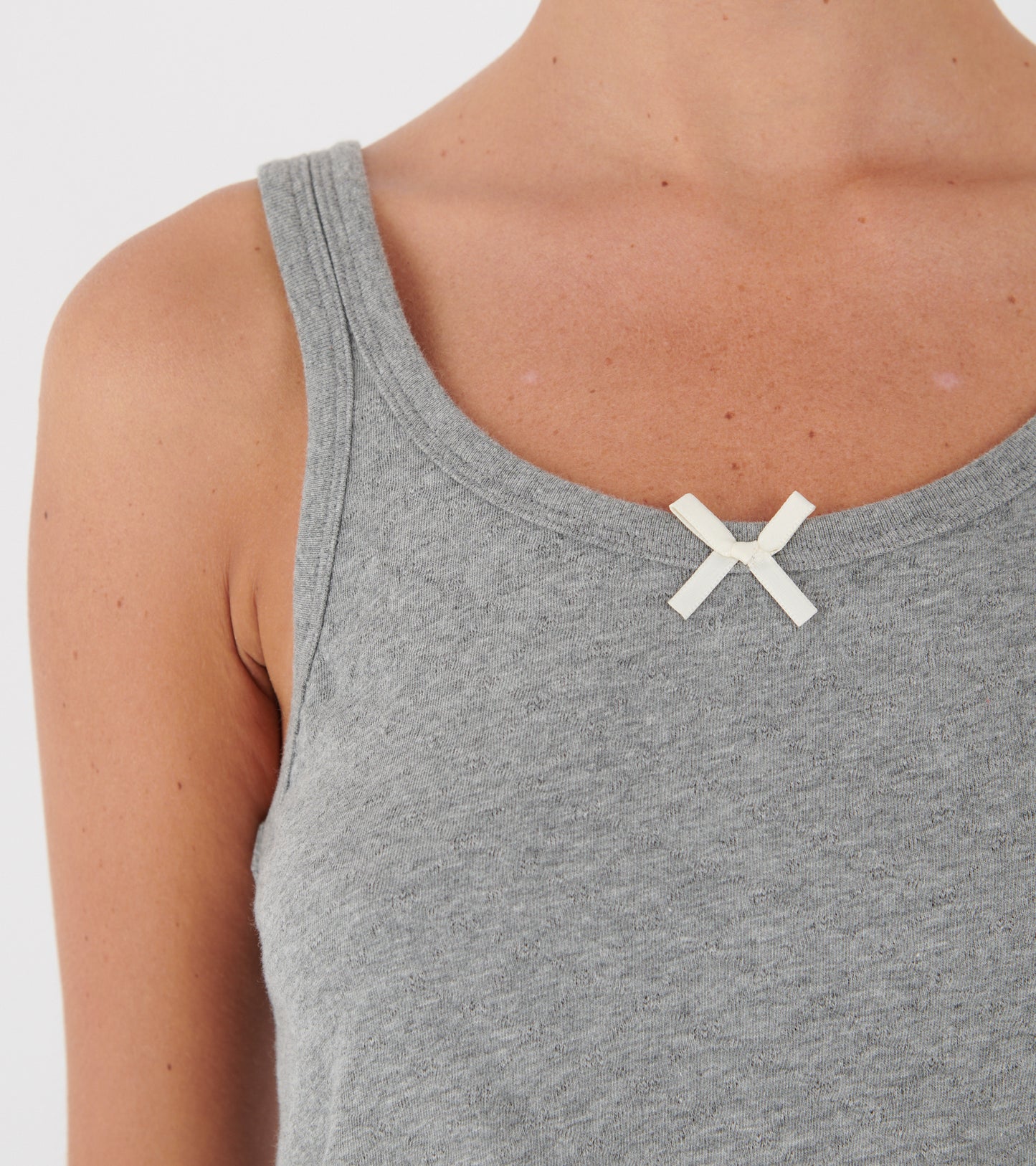 Mesh Tank Grey Melange