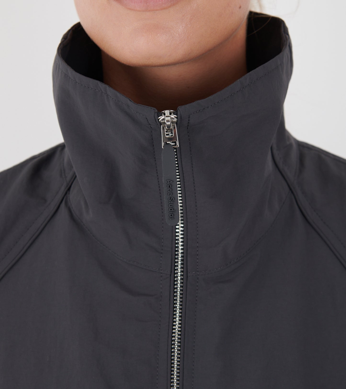 Nylon Logo Jacket Steel Grey