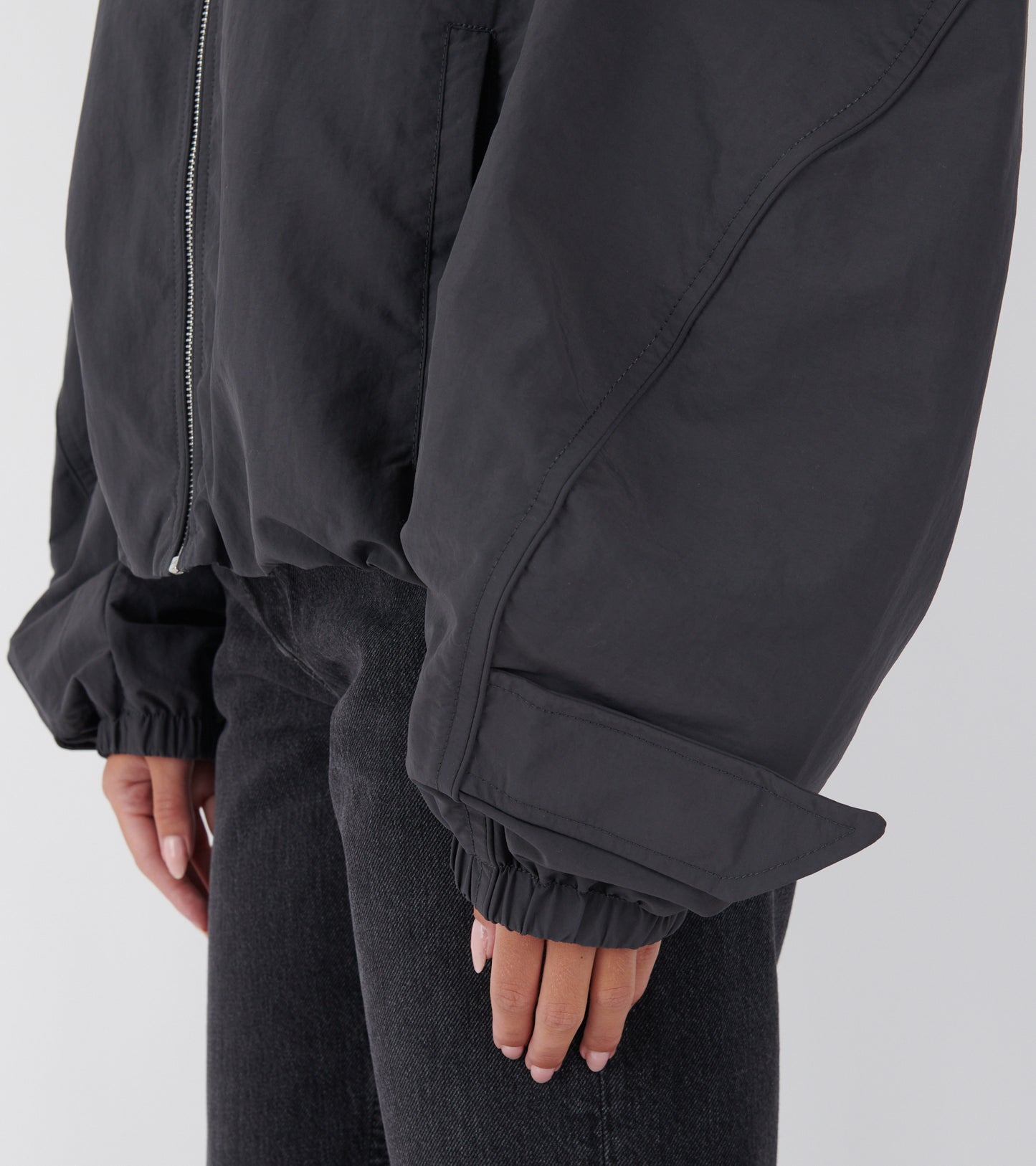 Nylon Logo Jacket Steel Grey