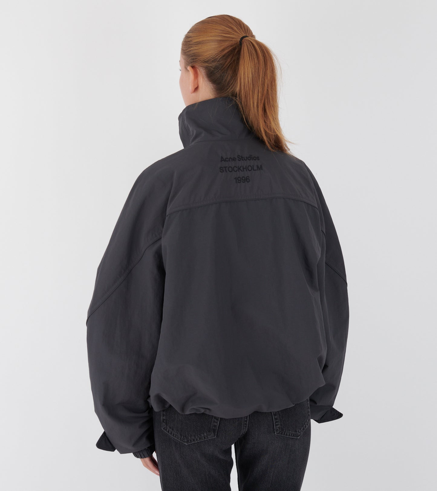 Nylon Logo Jacket Steel Grey