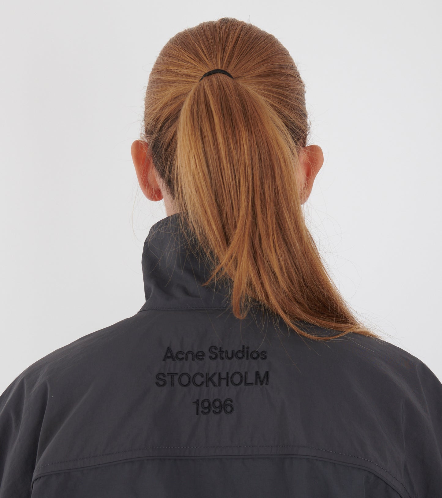 Nylon Logo Jacket Steel Grey