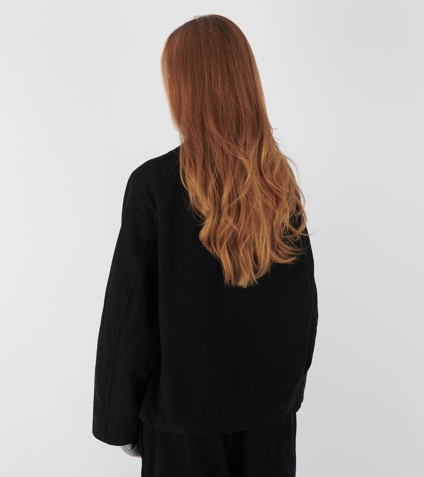 Sculpted Brushed Cotton Canvas Jacket Black