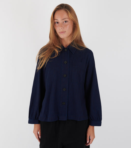 Baya Cotton Twill Shirt Indigo