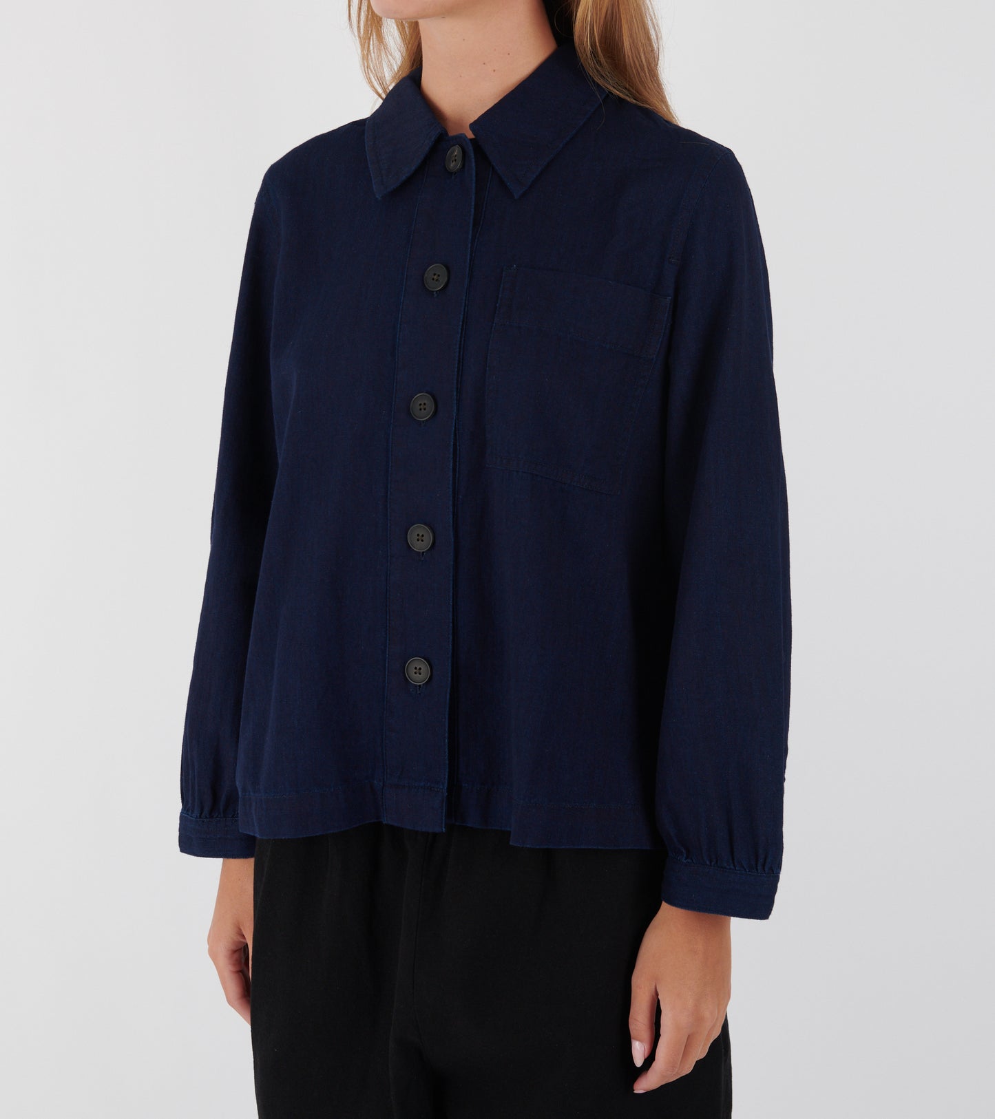 Baya Cotton Twill Shirt Indigo