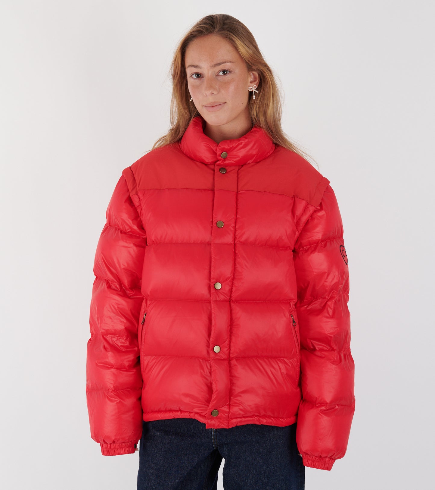 Puffer Nylon Feather Red