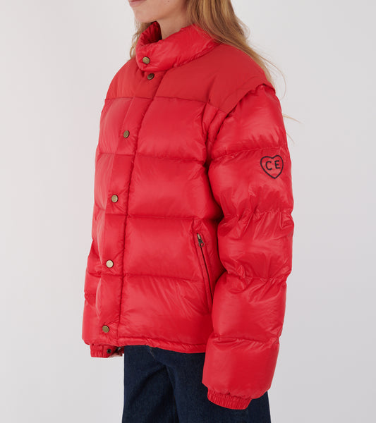 Puffer Nylon Feather Red