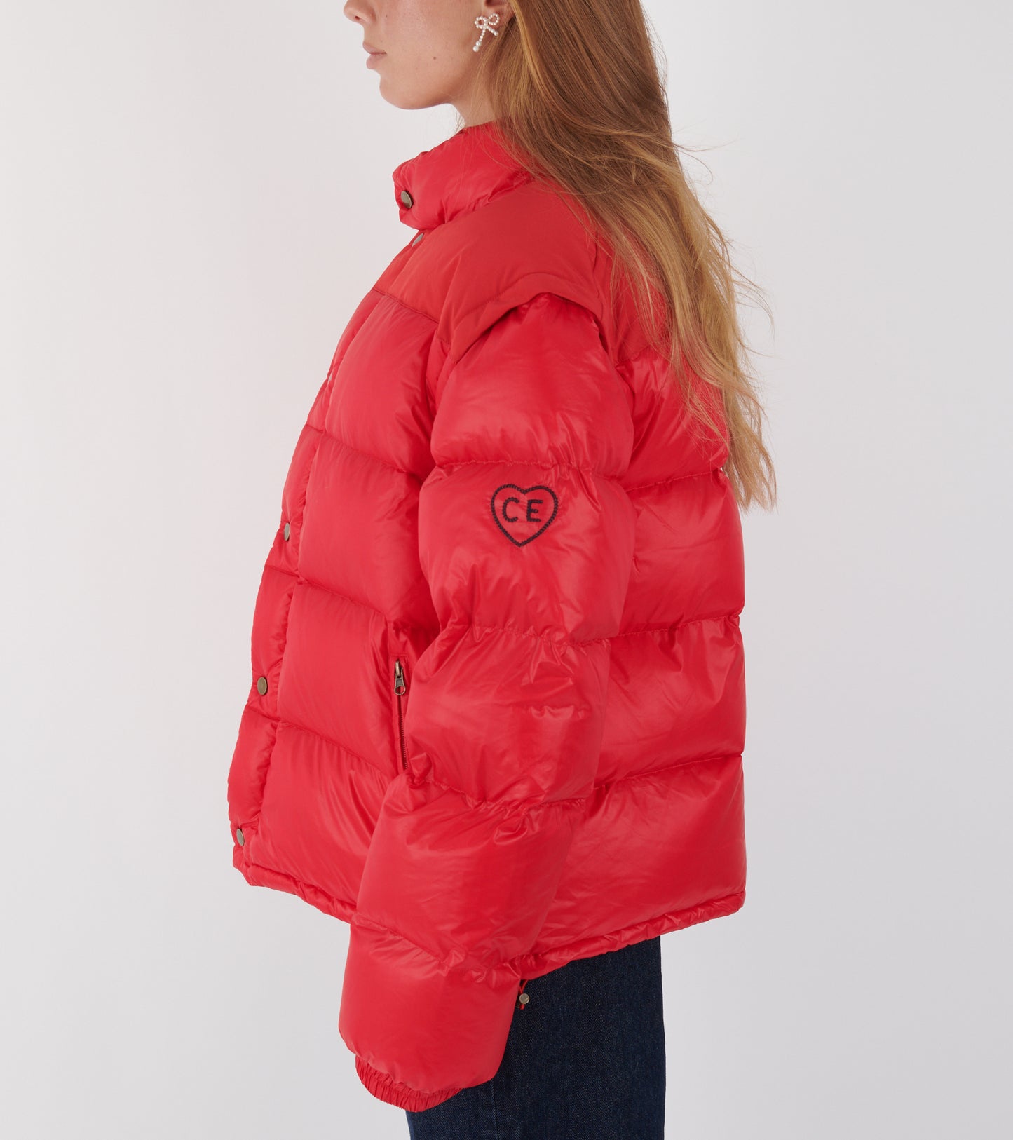 Puffer Nylon Feather Red