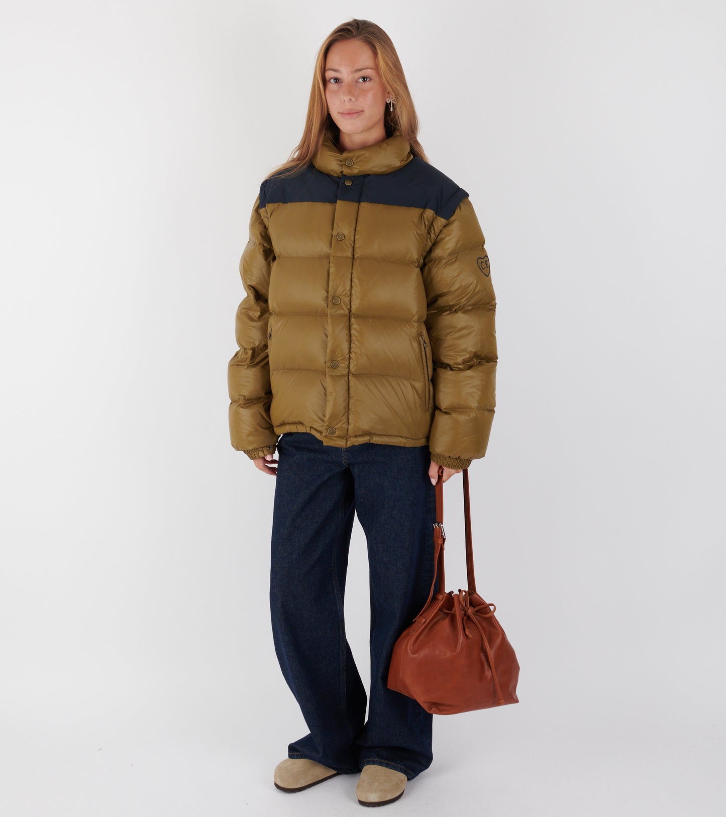 Puffer Nylon Feather Olive/Navy