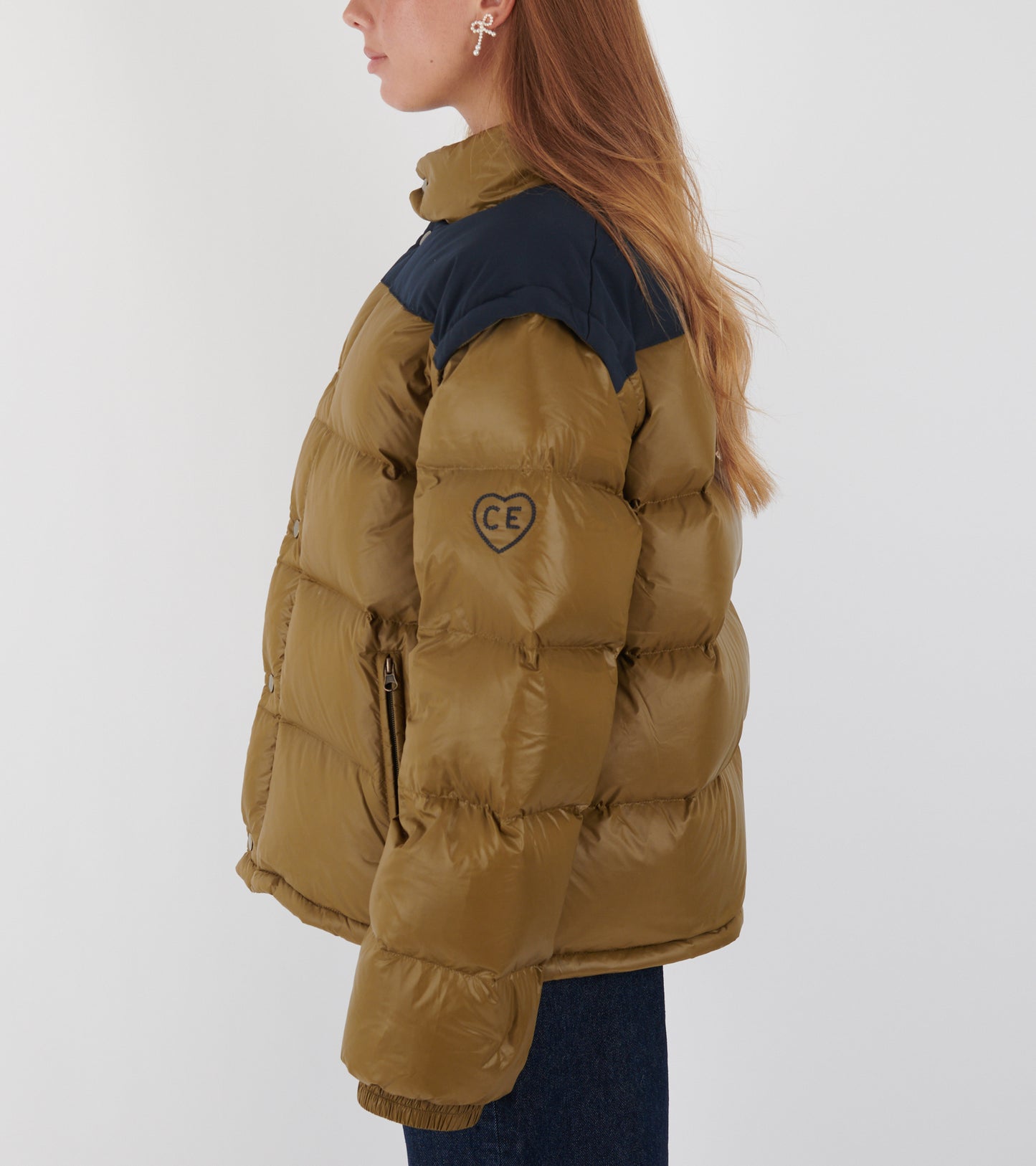 Puffer Nylon Feather Olive/Navy