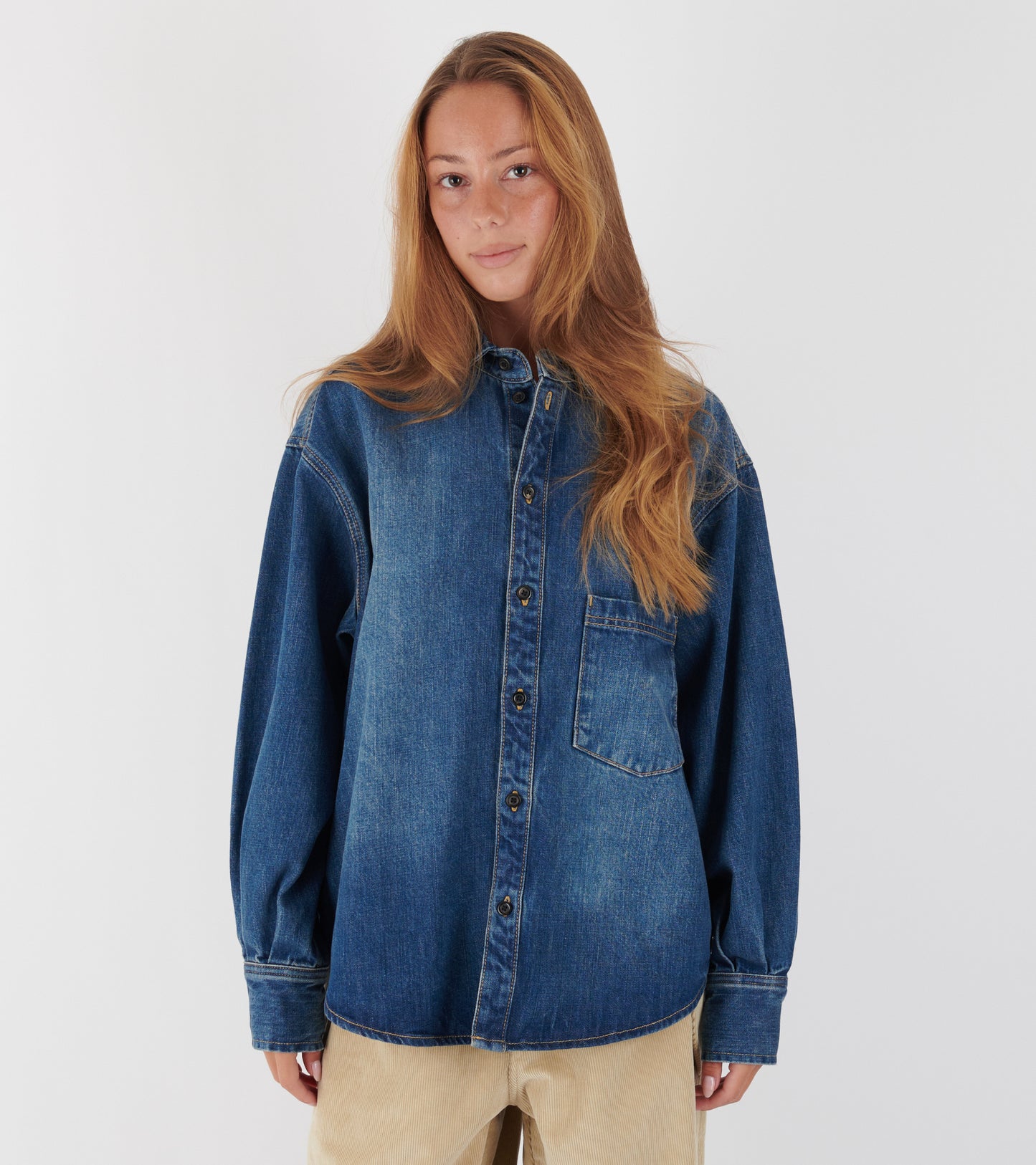 Casy Shirt Denim Worn Blue