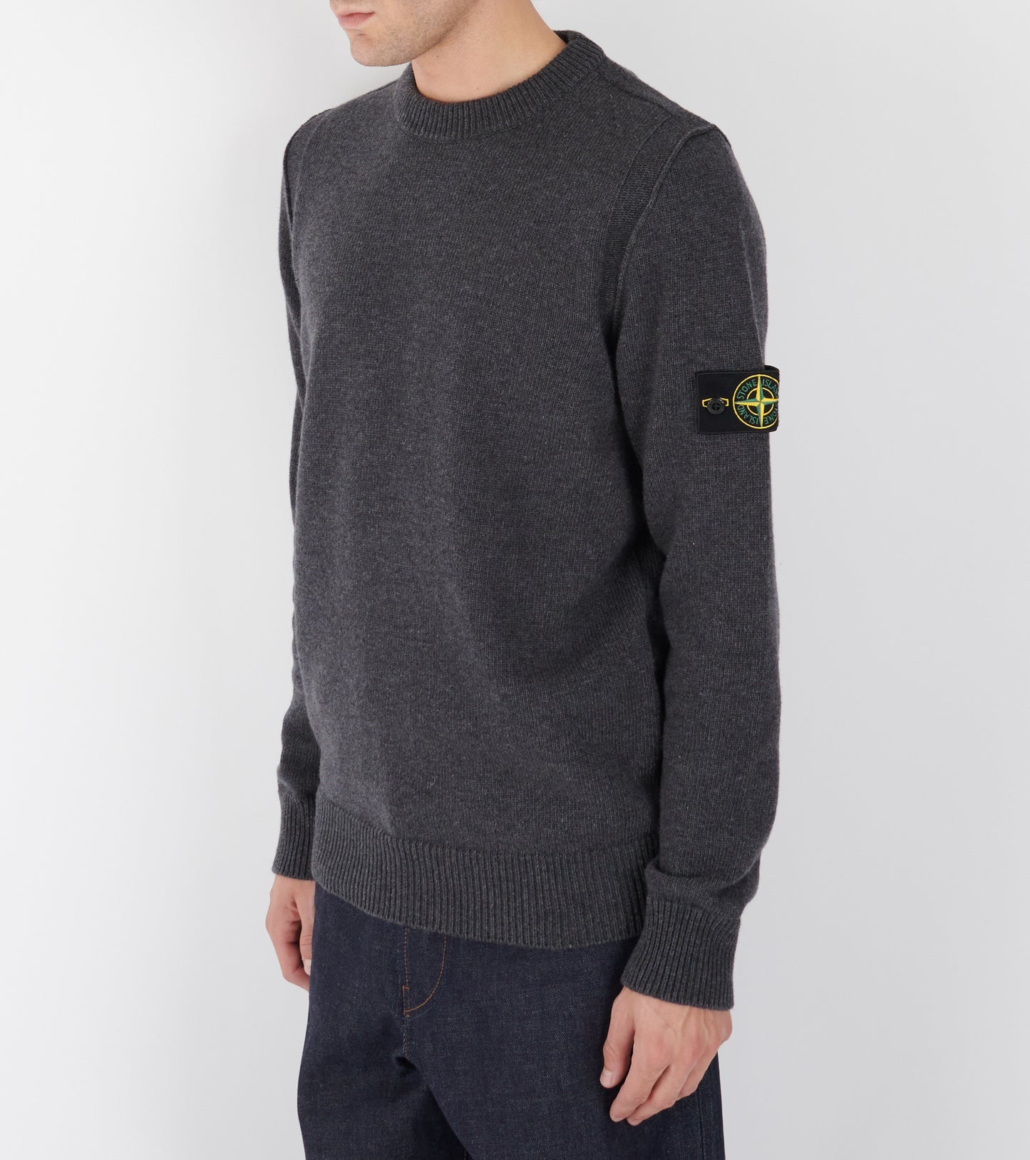 Virgin Wool Mix Knit Dark Grey