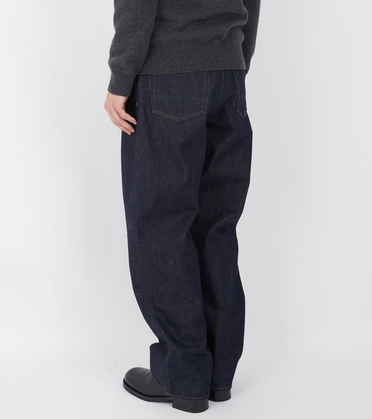 Loose Jeans Raw Denim Dark Blue