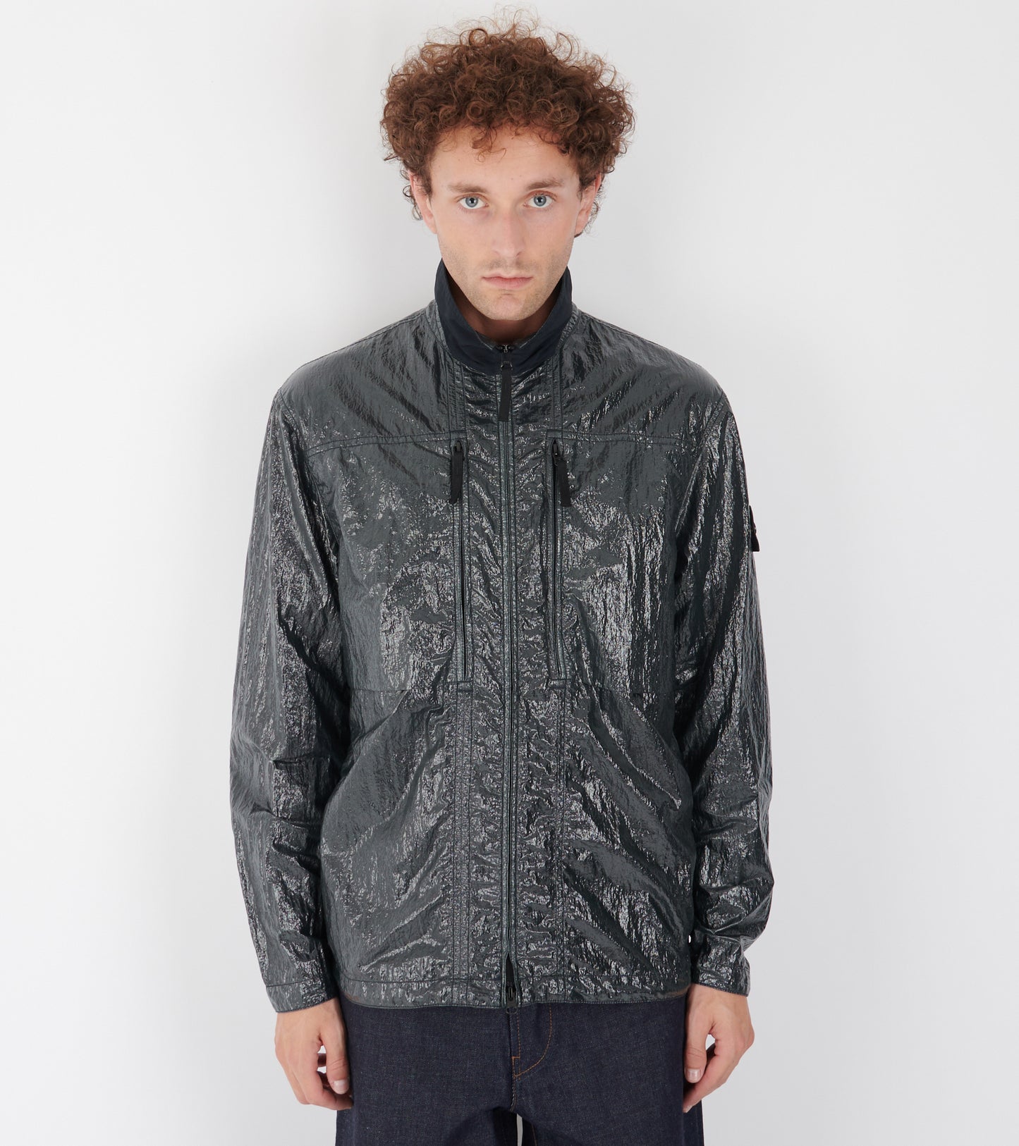 Nylon Lucido Overshirt Dark Green
