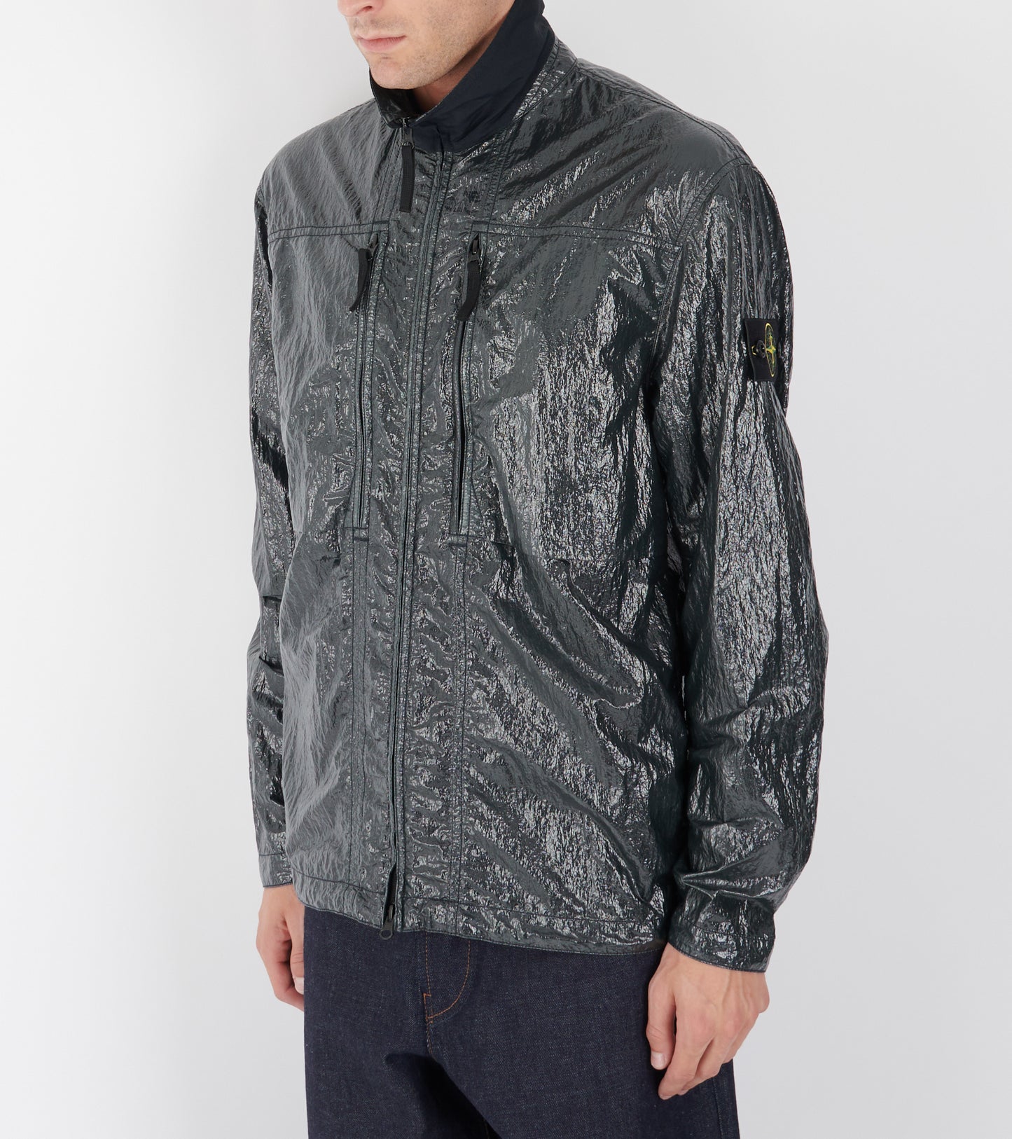 Nylon Lucido Overshirt Dark Green