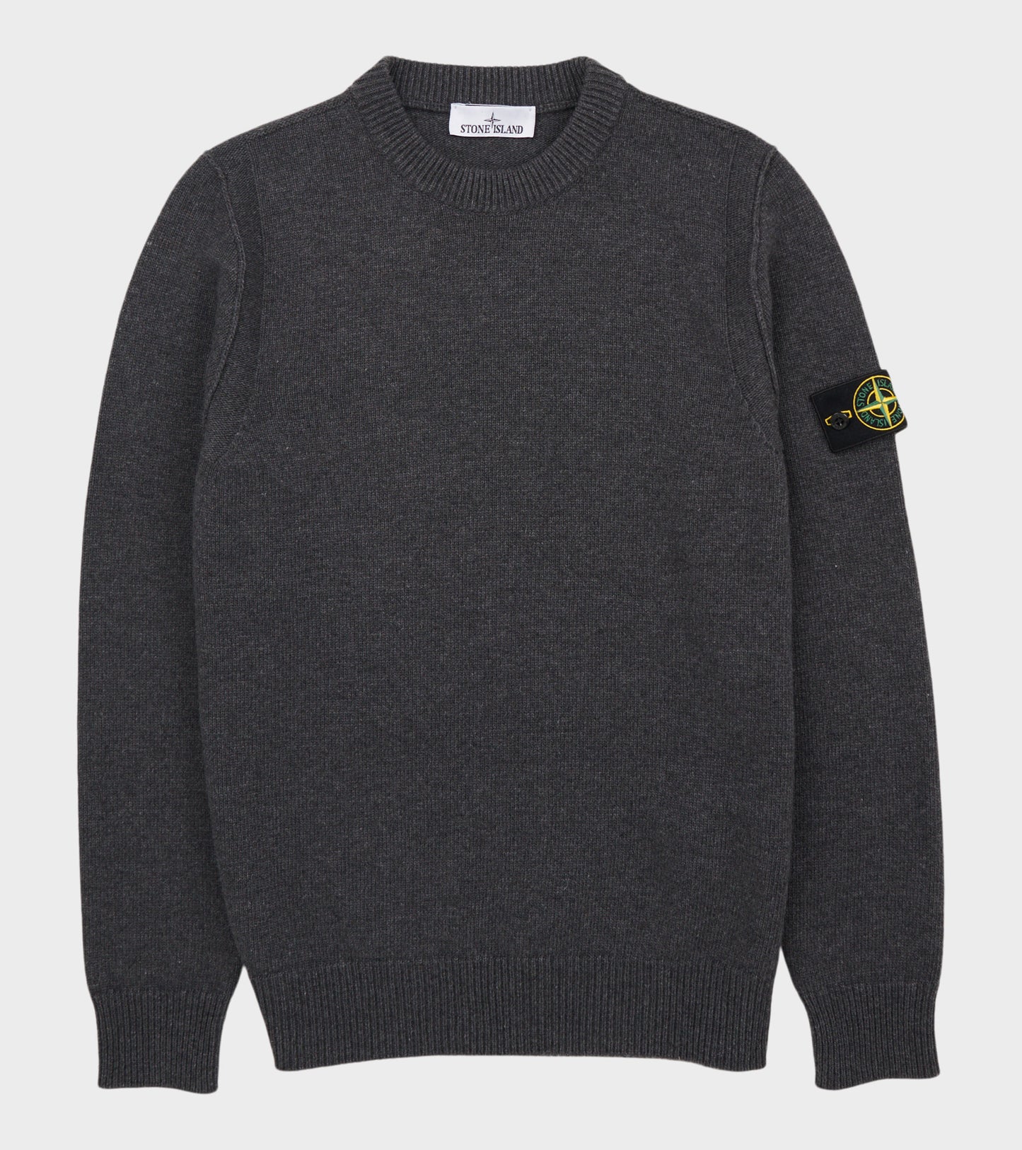 Virgin Wool Mix Knit Dark Grey