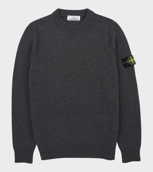 Virgin Wool Mix Knit Dark Grey