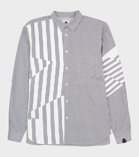Printed Striped Shirt Black/White