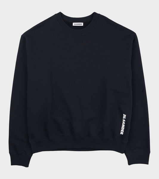 Light Soft Brushed Cotton Terry Sweatshirt Navy