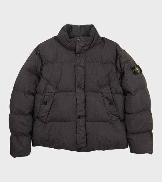 Garment Dyed Crinkle Reps NY Down Jacket Brown