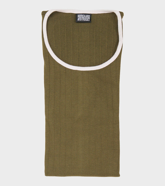 101 Rib Kontrast Olive/Rose