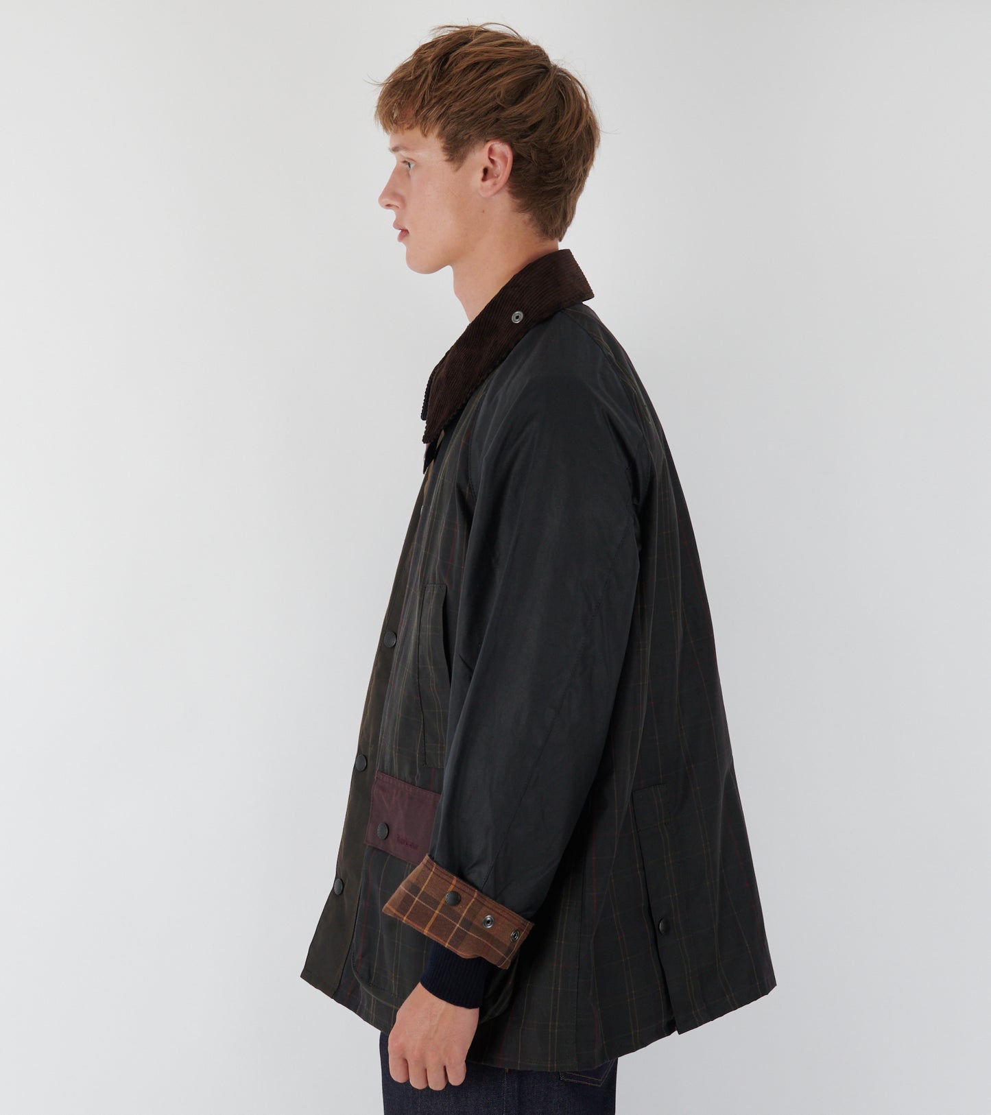 Patchwork OS Bedale Wax Jacket Tartan Mix