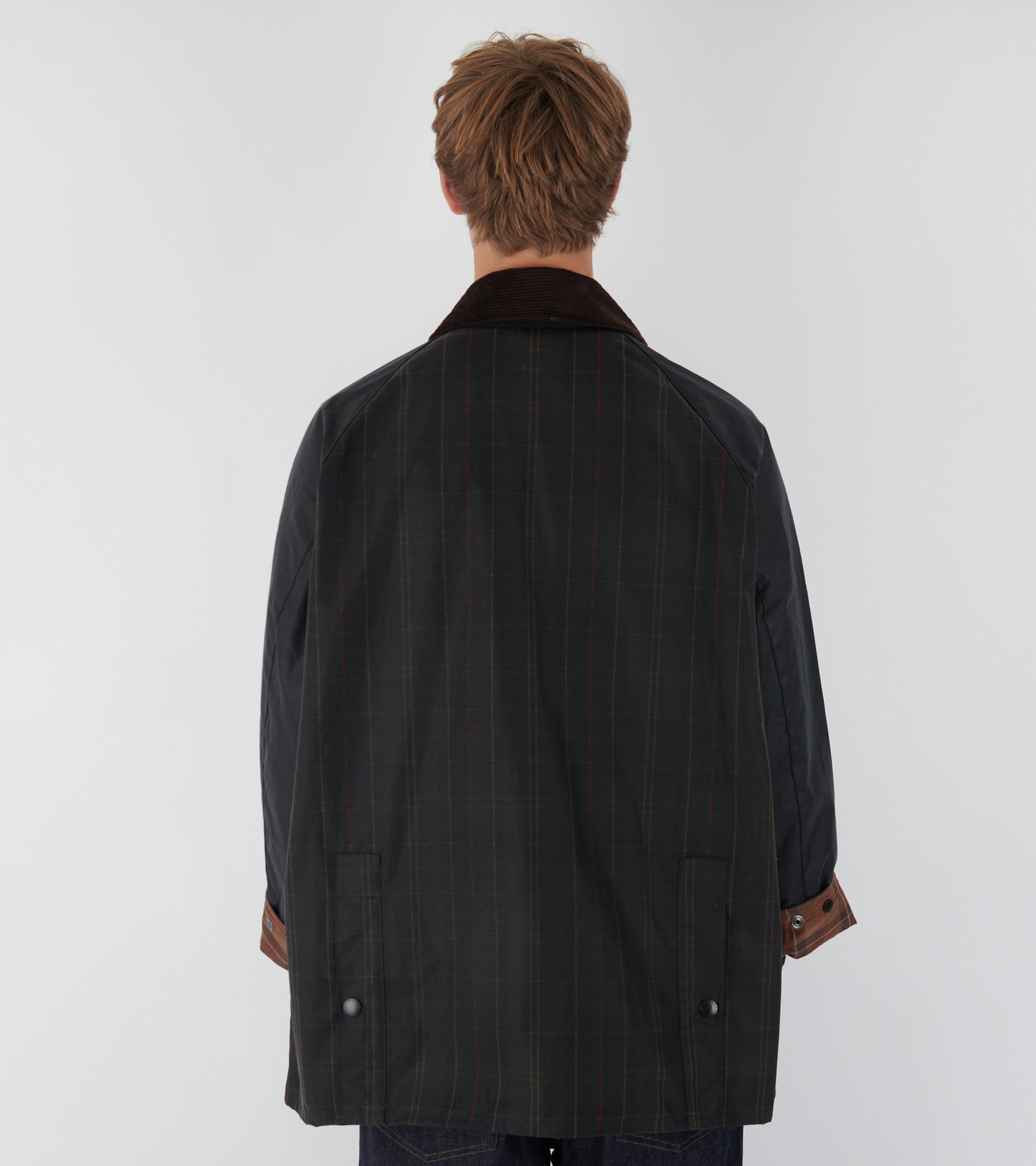 Patchwork OS Bedale Wax Jacket Tartan Mix