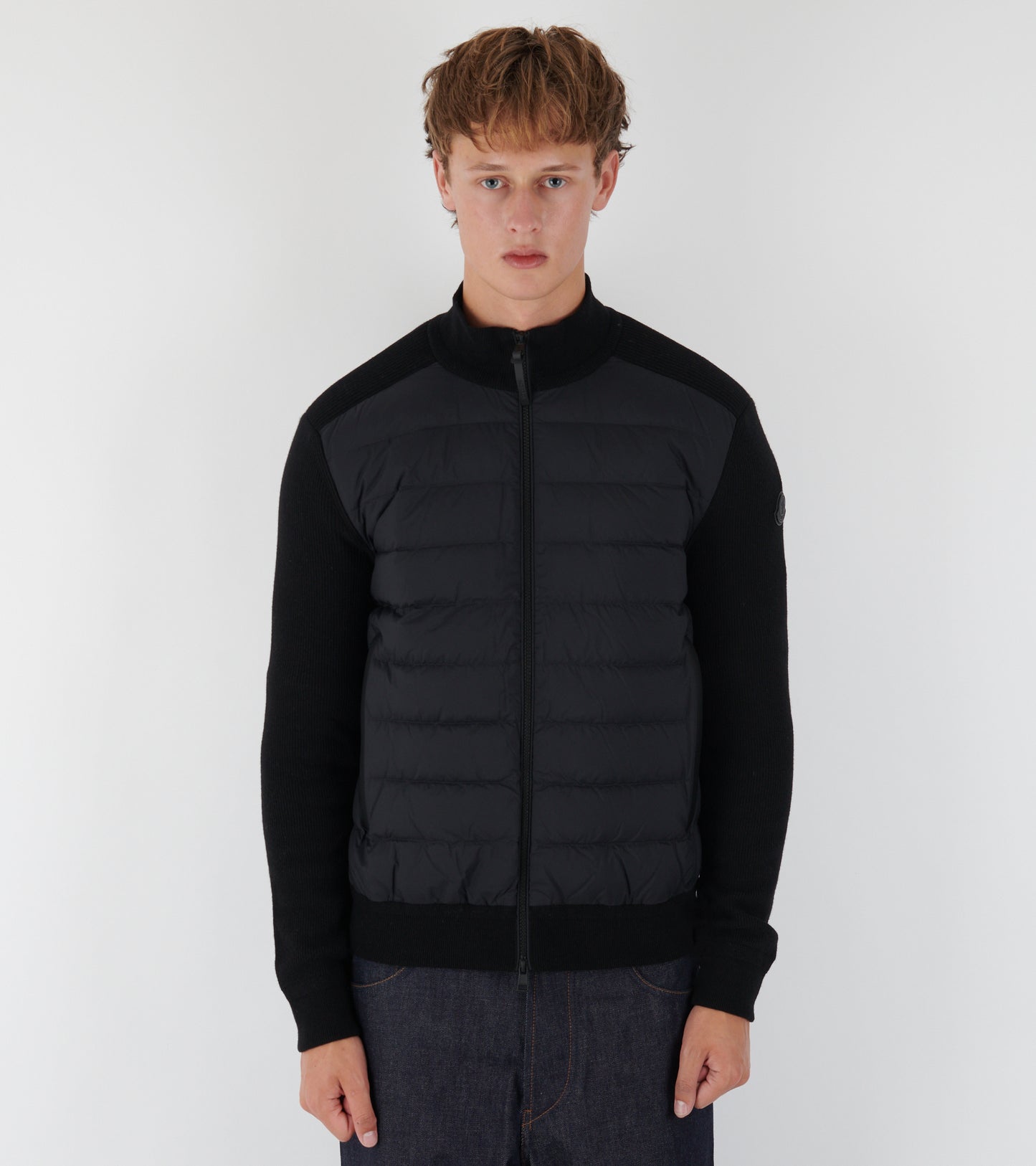 Wool & Cashmere Zip-up Cardigan Black
