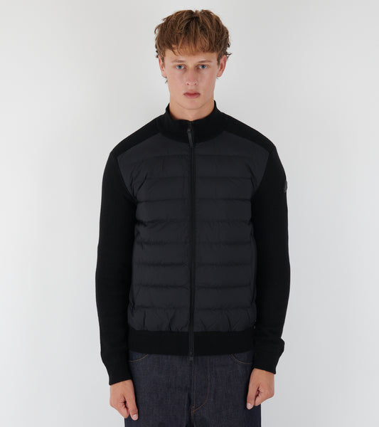 Wool & Cashmere Zip-up Cardigan Black
