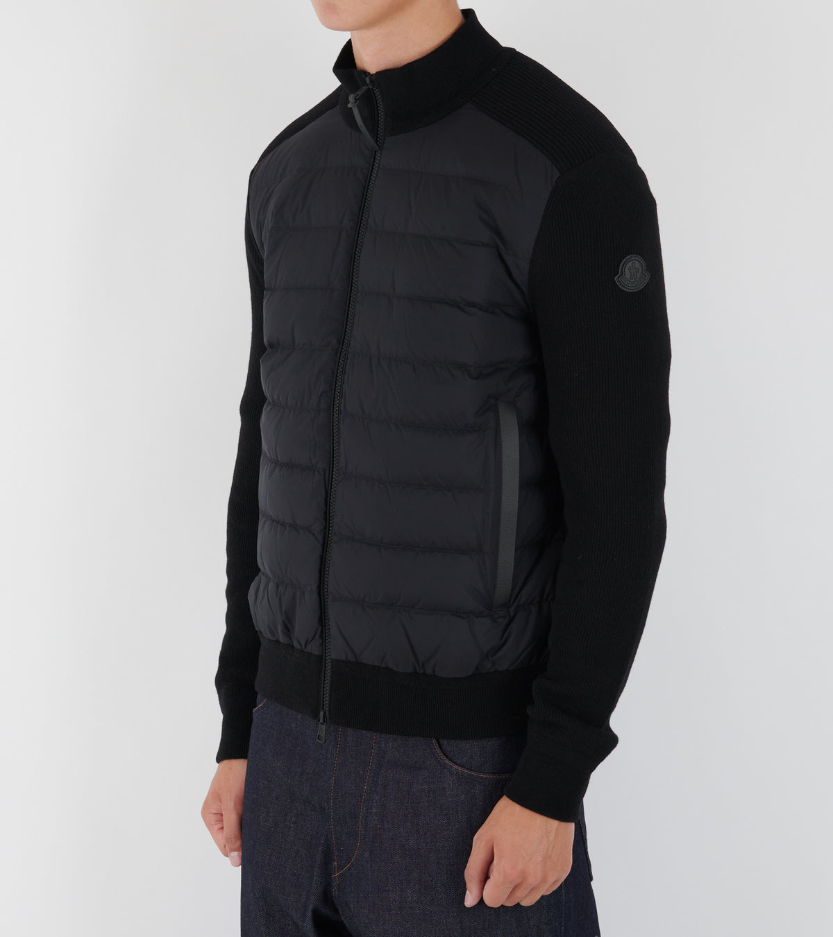 Wool & Cashmere Zip-up Cardigan Black
