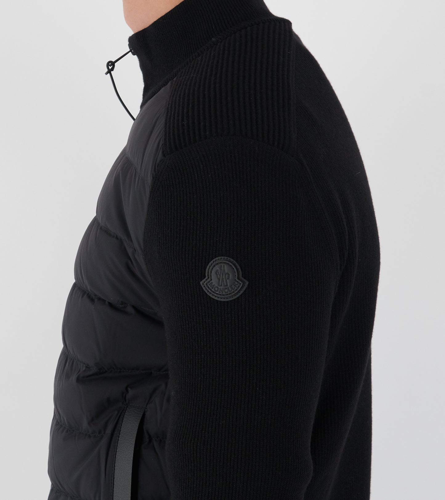 Wool & Cashmere Zip-up Cardigan Black