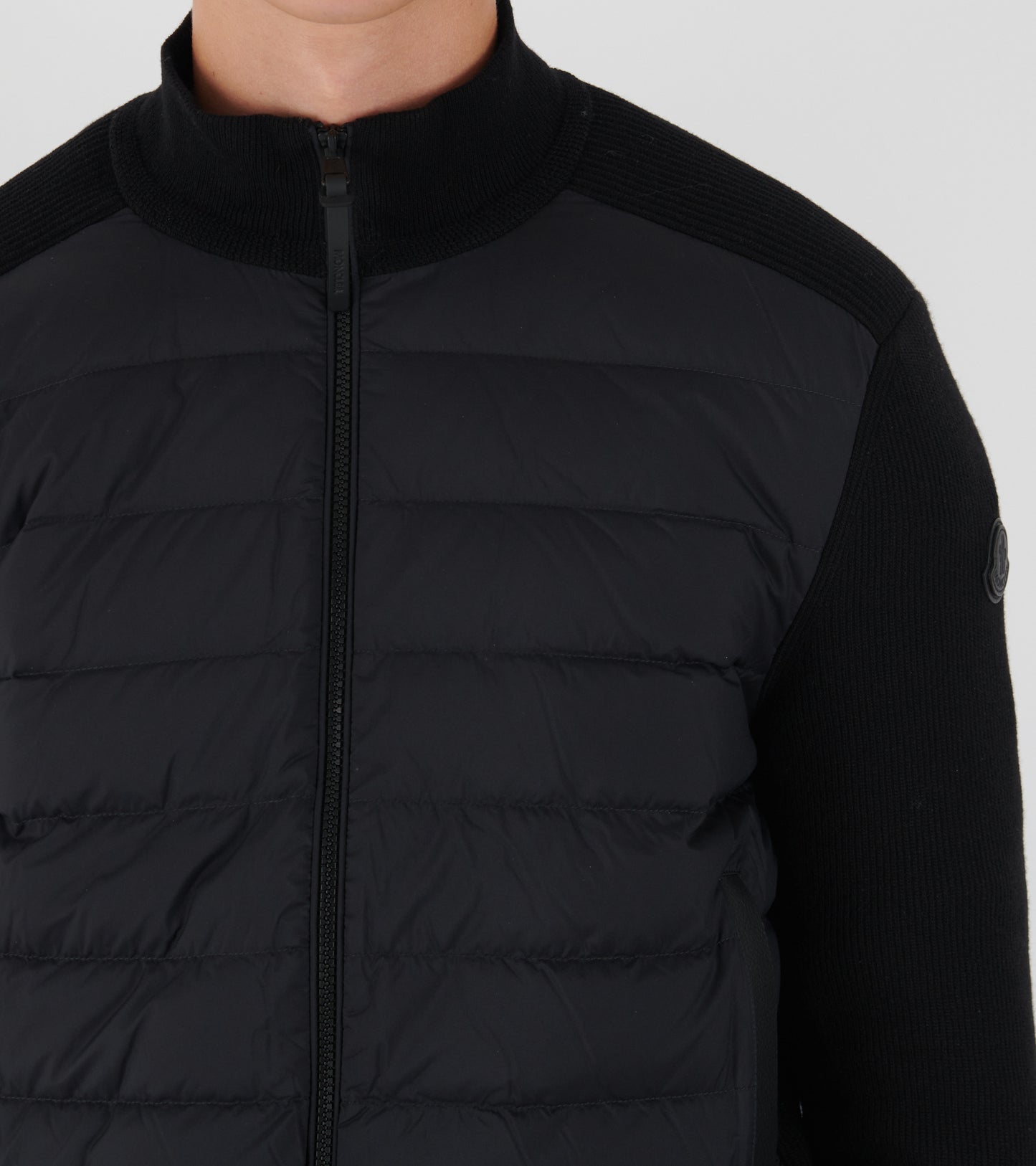 Wool & Cashmere Zip-up Cardigan Black