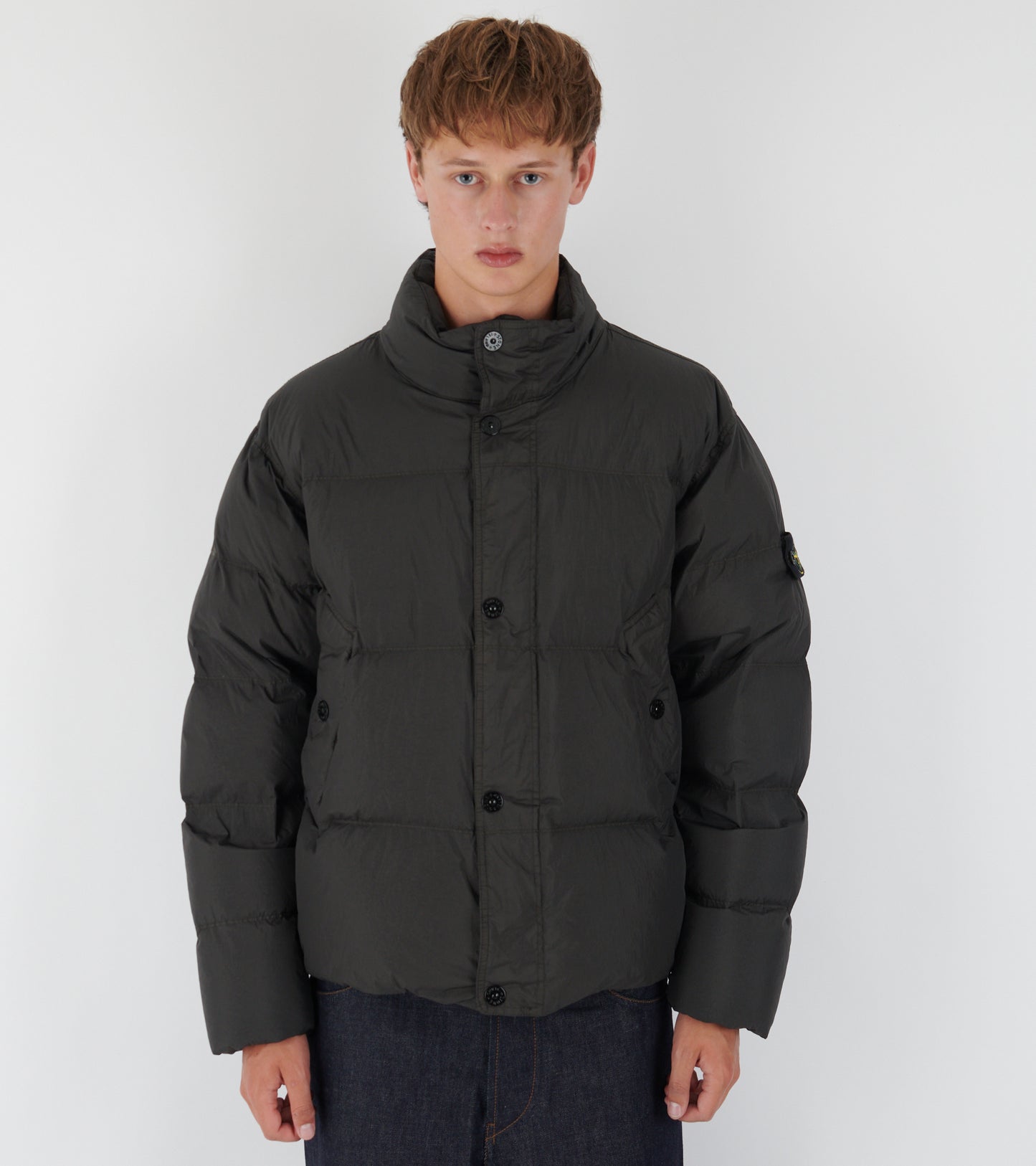 Garment Dyed Crinkle Reps NY Down Jacket Brown