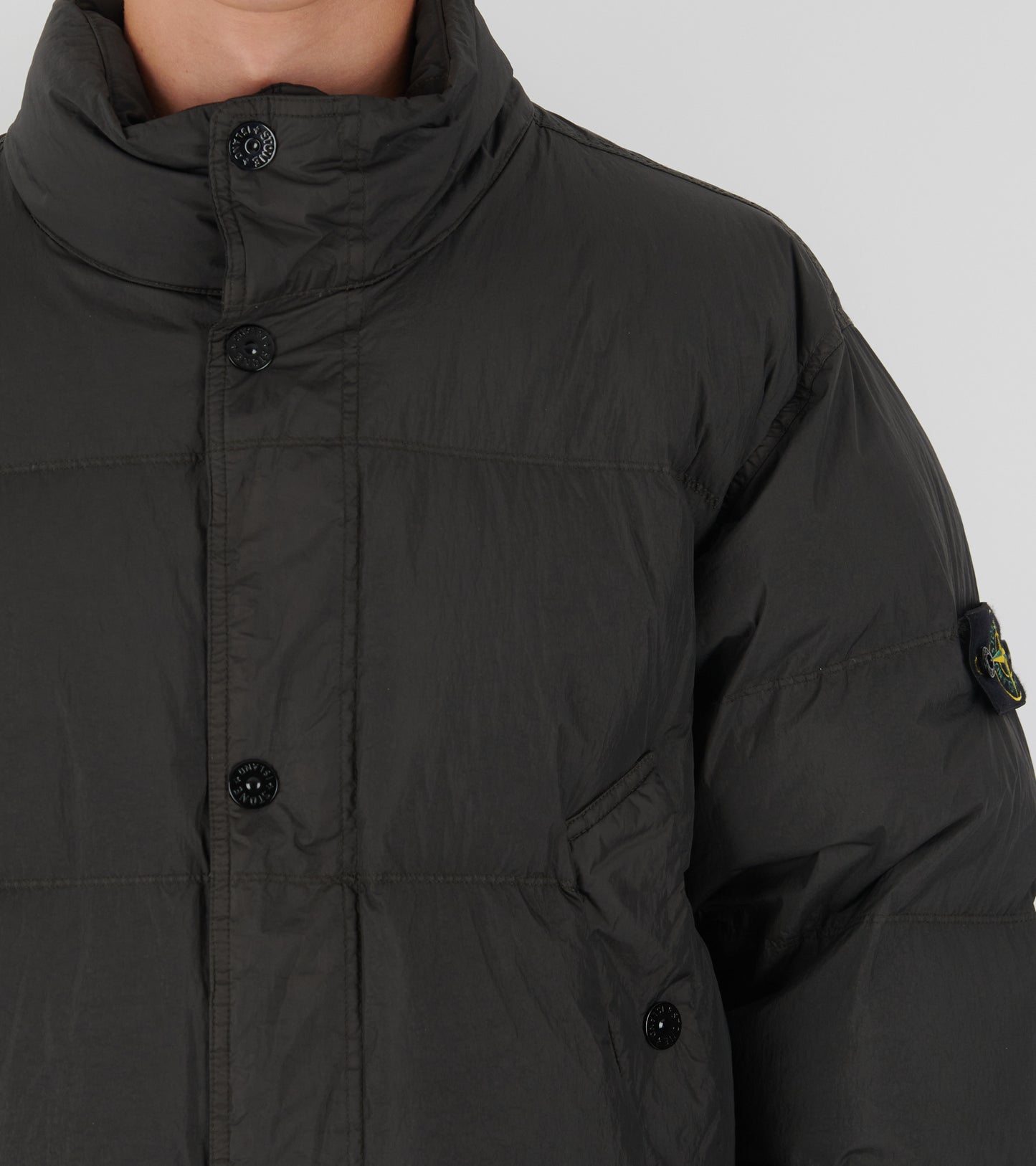 Garment Dyed Crinkle Reps NY Down Jacket Brown