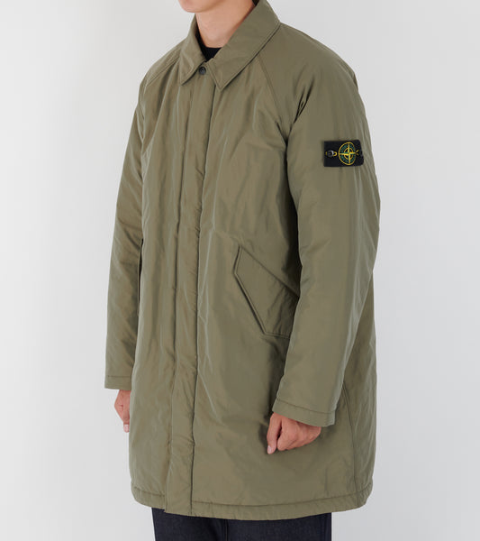 Padded Long Coat Dusty Green