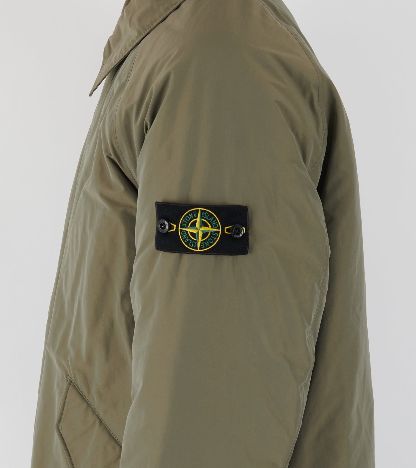 Padded Long Coat Dusty Green